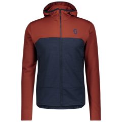 DEFINED LIGHT MEN'S HOODY MID-LAYER S.KÉK/BORDÓ