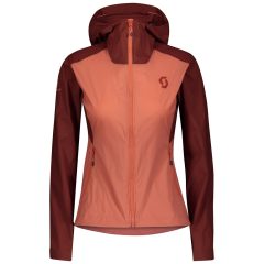 EXPLORAIR LIGHT WOMEN'S WINDBREAKER BORDÓ/TÉGLA